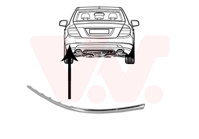 VAN WEZEL Pynte-/beskyttelsesliste, kofanger 3091553 bagved til venstre for MERCEDES-BENZ