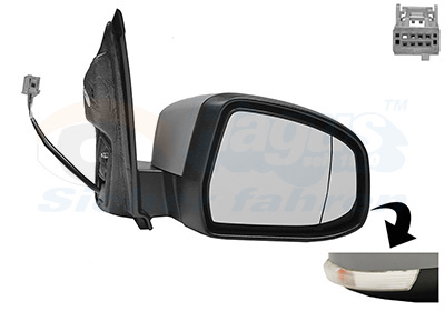 VAN WEZEL Sidespejl 1866808 højre for FORD