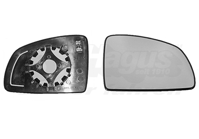VAN WEZEL Spejlglas, udvendig spejl 3781838 højre for OPEL