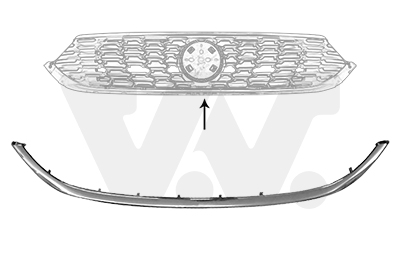 VAN WEZEL Pynte-/beskyttelsesliste, kølergitter 1717518 for FIAT / LANCIA