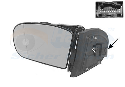 VAN WEZEL Sidespejl 3032853 venstre for MERCEDES-BENZ
