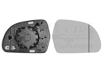 VAN WEZEL Spejlglas, udvendig spejl 0327838 højre for SKODA