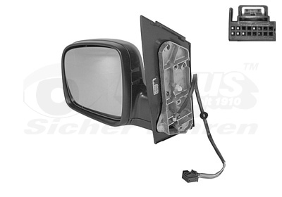 VAN WEZEL Sidespejl 5867807 venstre for VW