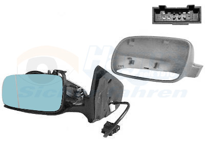 VAN WEZEL Sidespejl 5888817 venstre for VW
