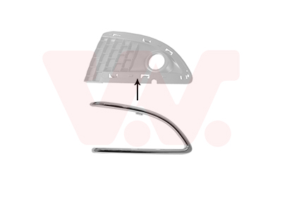 VAN WEZEL Kofangergitter 1779596 foran til højre for FIAT / LANCIA