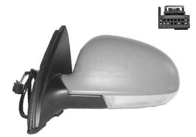 VAN WEZEL Sidespejl 5886817 venstre for VW