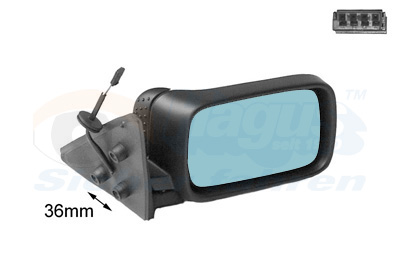 VAN WEZEL Sidespejl 0640808 højre for BMW