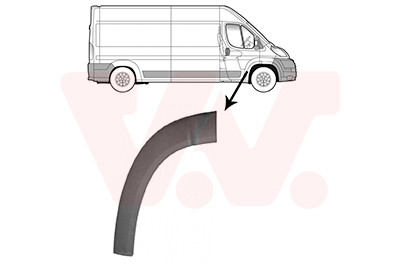 VAN WEZEL Pynte-/beskyttelsesliste, dør 1651404 foran til højre for FIAT CITROËN/PEUGEOT