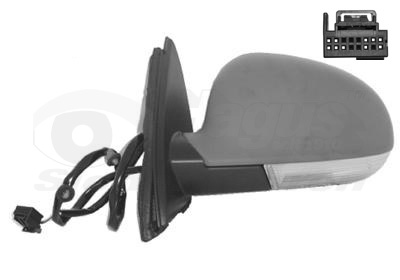 VAN WEZEL Sidespejl 5886807 venstre for VW