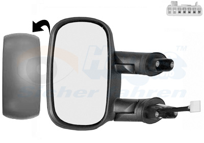 VAN WEZEL Sidespejl 1636807 venstre for FIAT