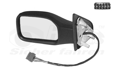 VAN WEZEL Sidespejl 4009807 venstre for PEUGEOT