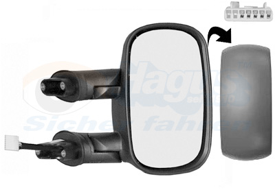 VAN WEZEL Sidespejl 1636808 højre for FIAT