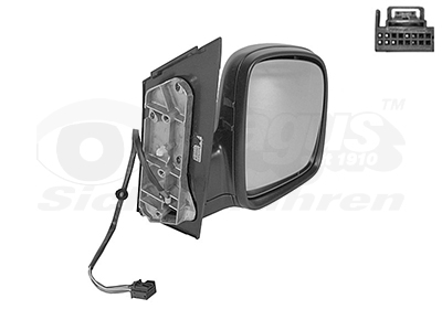 VAN WEZEL Sidespejl 5867808 højre for VW
