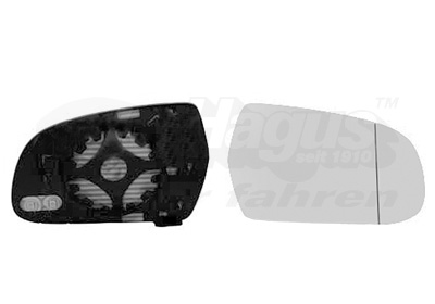 VAN WEZEL Spejlglas, udvendig spejl 0338838 højre for AUDI