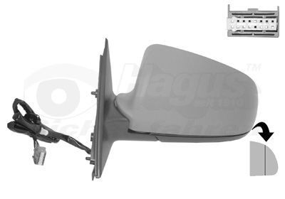 VAN WEZEL Sidespejl 0326807 venstre for AUDI