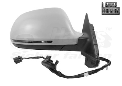 VAN WEZEL Sidespejl 0327808 højre for AUDI