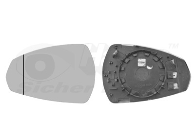VAN WEZEL Spejlglas, udvendig spejl 0335837 venstre for AUDI