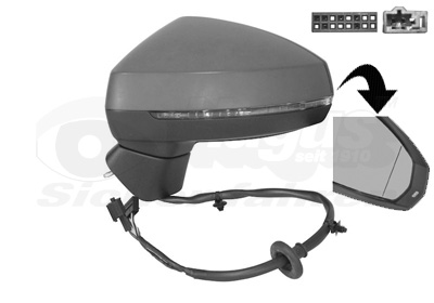 VAN WEZEL Sidespejl 0337807 venstre for AUDI