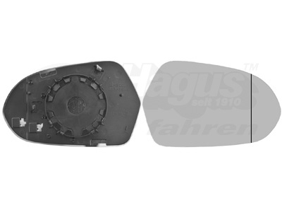 VAN WEZEL Spejlglas, udvendig spejl 0342838 højre for AUDI