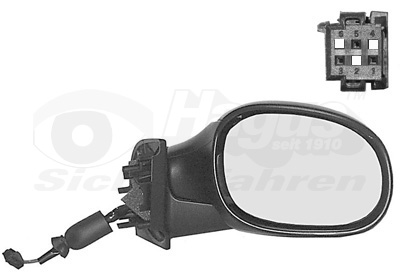 VAN WEZEL Sidespejl 0925806 højre for CITROËN/PEUGEOT