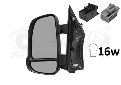 VAN WEZEL Sidespejl 0983803 W16W venstre for CITROËN/PEUGEOT FIAT