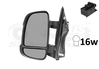 VAN WEZEL Sidespejl 0983807 W16W venstre for CITROËN/PEUGEOT