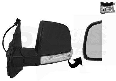 VAN WEZEL Sidespejl 1638803 venstre for OPEL FIAT