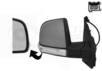 VAN WEZEL Sidespejl 1638806 højre for OPEL FIAT