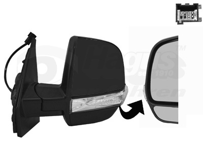 VAN WEZEL Sidespejl 1638813 venstre for OPEL FIAT