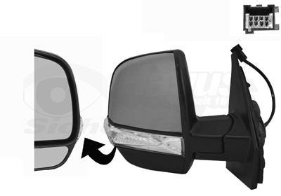 VAN WEZEL Sidespejl 1638816 højre for OPEL FIAT