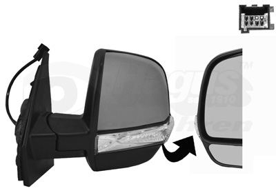 VAN WEZEL Sidespejl 1638817 venstre for OPEL FIAT