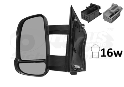 VAN WEZEL Sidespejl 1651815 W16W venstre for FIAT PEUGEOT