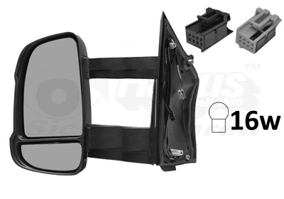 VAN WEZEL Sidespejl 1651825 W16W venstre for FIAT PEUGEOT
