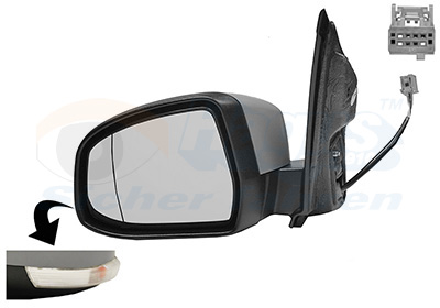 VAN WEZEL Sidespejl 1866805 venstre for FORD