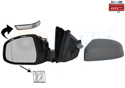 VAN WEZEL Sidespejl 1882817 venstre for FORD