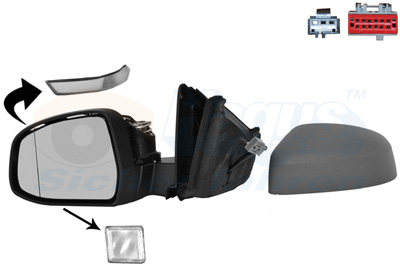 VAN WEZEL Sidespejl 1882825 venstre for FORD