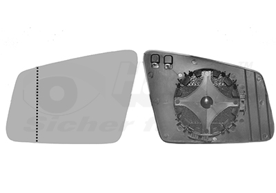 VAN WEZEL Spejlglas, udvendig spejl 3044837 venstre for MERCEDES-BENZ