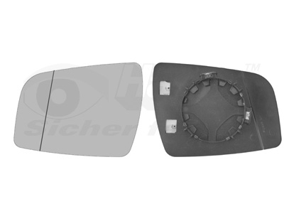 VAN WEZEL Spejlglas, udvendig spejl 3796837 venstre for OPEL