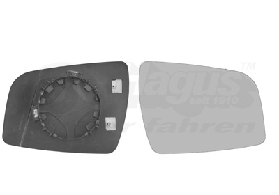VAN WEZEL Spejlglas, udvendig spejl 3796838 højre for OPEL
