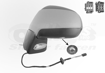VAN WEZEL Sidespejl 4076817 venstre for CITROËN/PEUGEOT