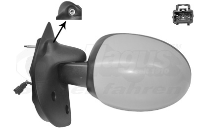 VAN WEZEL Sidespejl 4343807 venstre for RENAULT