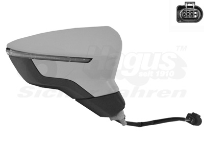 VAN WEZEL Sidespejl 4946808 højre for SEAT