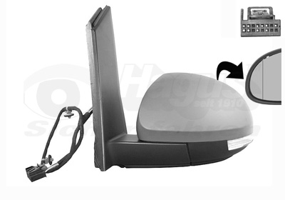 VAN WEZEL Sidespejl 5776807 venstre for VW
