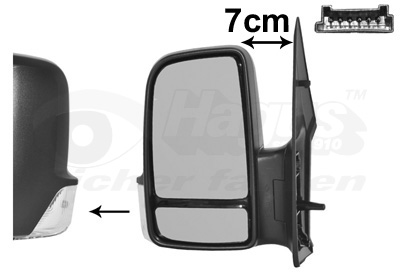 VAN WEZEL Sidespejl 5862807 venstre for VW