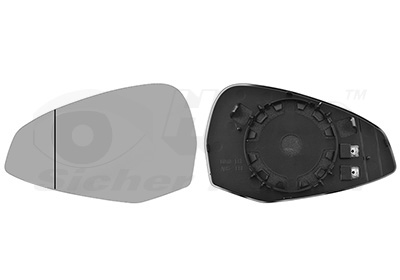 VAN WEZEL Spejlglas, udvendig spejl 0346837 venstre for AUDI