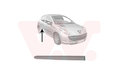 VAN WEZEL Pynte-/beskyttelsesliste, dør 4028406 bagved til højre for CITROËN/PEUGEOT