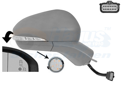 VAN WEZEL Sidespejl 1883826 højre for FORD