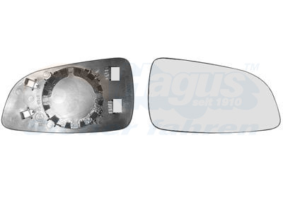 VAN WEZEL Spejlglas, udvendig spejl 3745832 højre for OPEL