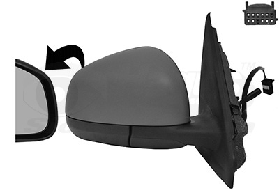 VAN WEZEL Sidespejl 4368804 højre for RENAULT SMART