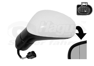 VAN WEZEL Sidespejl 4939817 venstre for SEAT